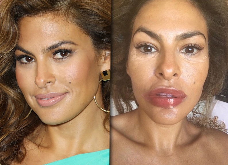 Ева Мендес напугала подписчиков селфи с отвалившимися губами